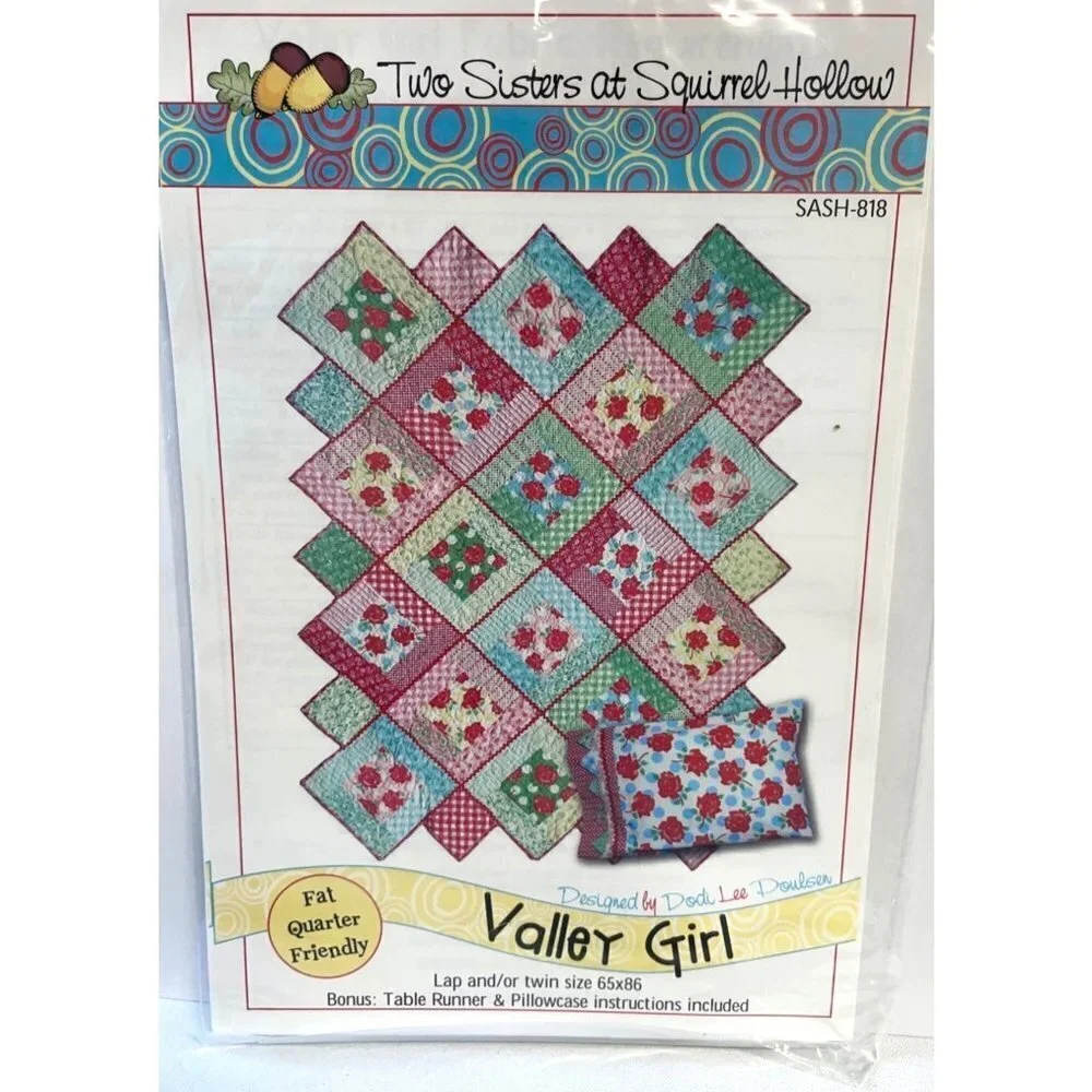 Sisters at Squirrel‎ Hollow Fat Quarter Valley Girl Lap or Twin Blanket